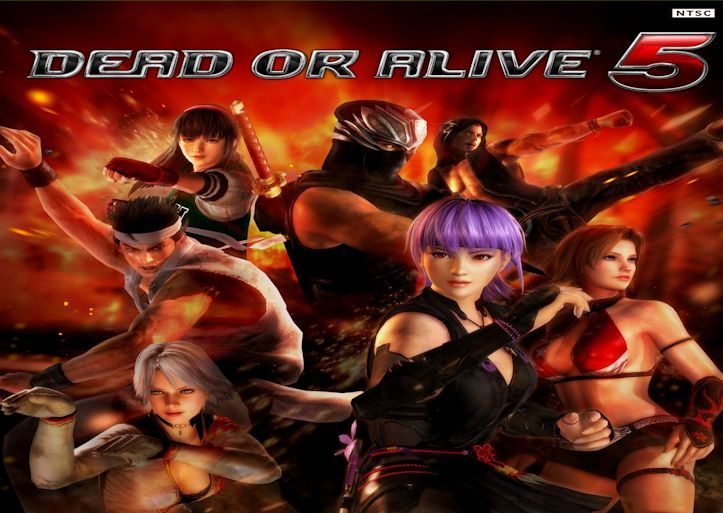 The cover of Dead or Alive 5 video game.