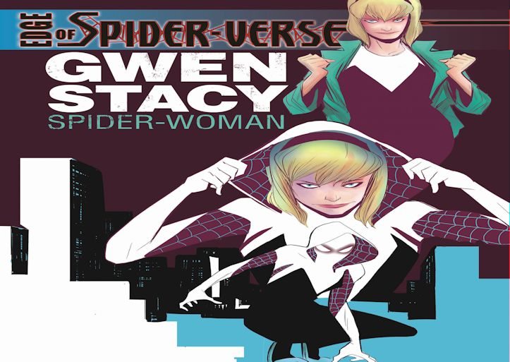 Gwen Stacy, a member of the Spider-Verse, embodies the persona of Spider-Woman.