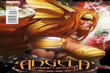 The cover of the comic book Angela, an ancient assassin.