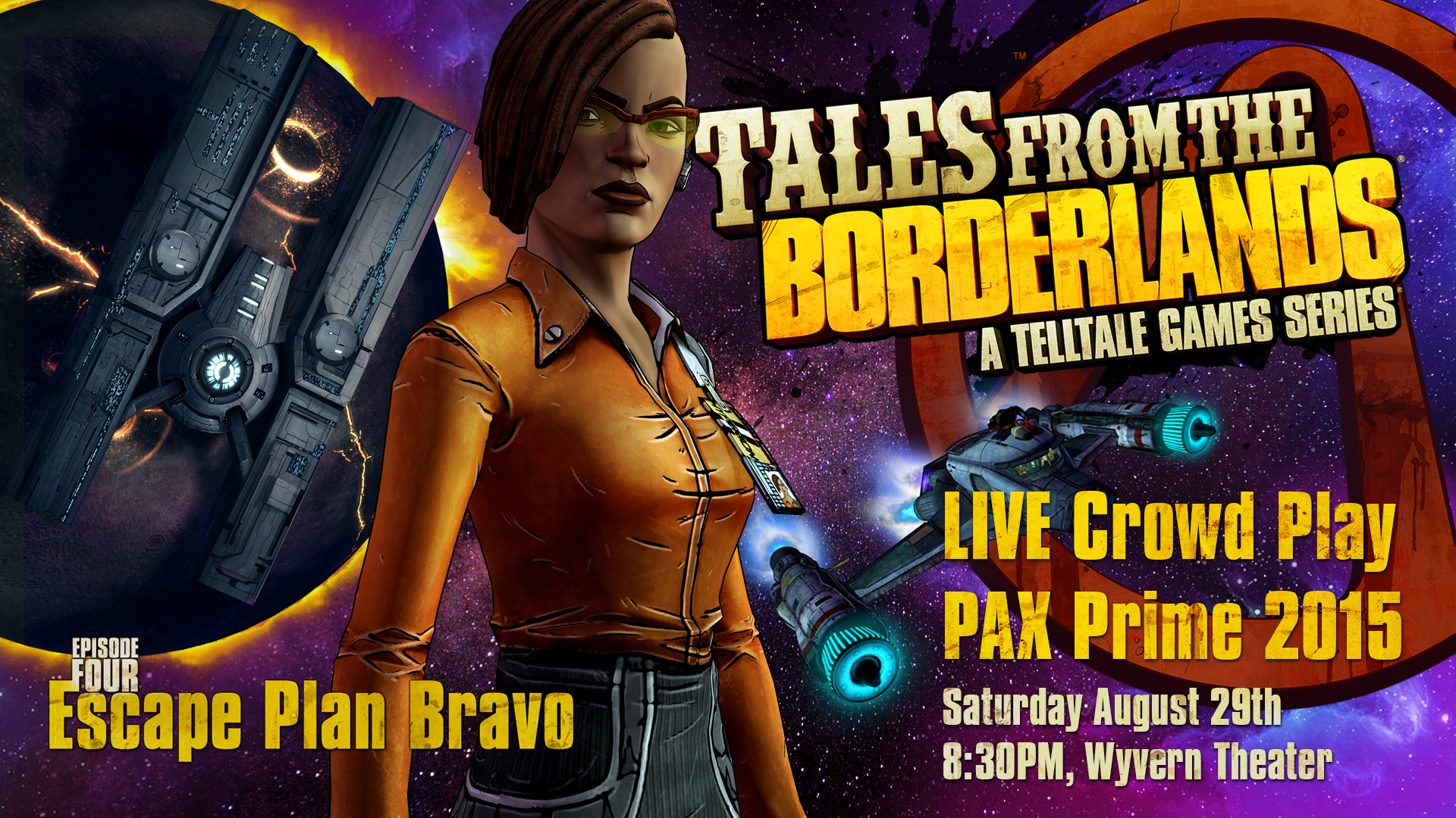 A poster featuring the captivating characters and adventures of Tales from the Borderlands.