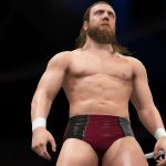 A bearded wrestler in a wrestling ring featured in WWE 2K16.