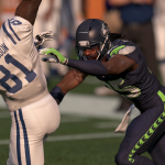 Seattle Seahawks vs Indianapolis Colts NFL game featuring EA Sports.