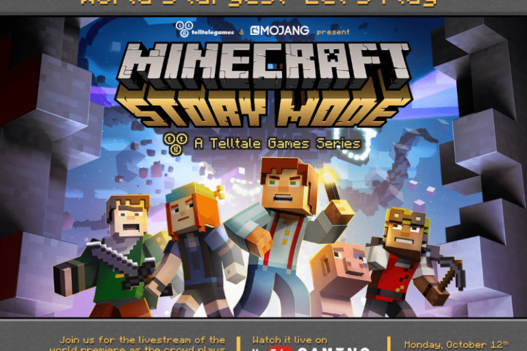 The world's largest Minecraft game featuring elements from Minecraft: Story Mode.
