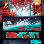 Deadpool comics page with two images of Deadpool on a boat.