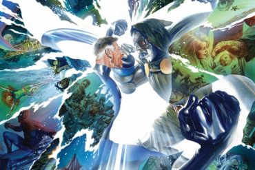 A comic book cover showcasing the intense Secret Wars between a man and a woman.