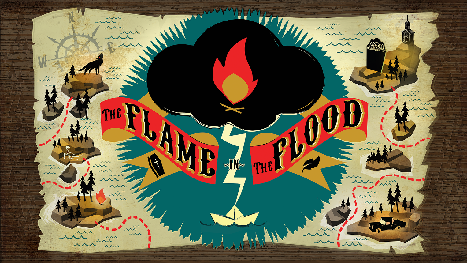 A poster for The Flame In the Flood.