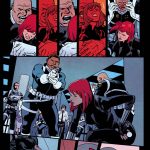 A comic page featuring a woman and a man with red hair.