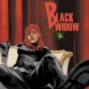 The cover of Black Widow featuring a woman on a couch.