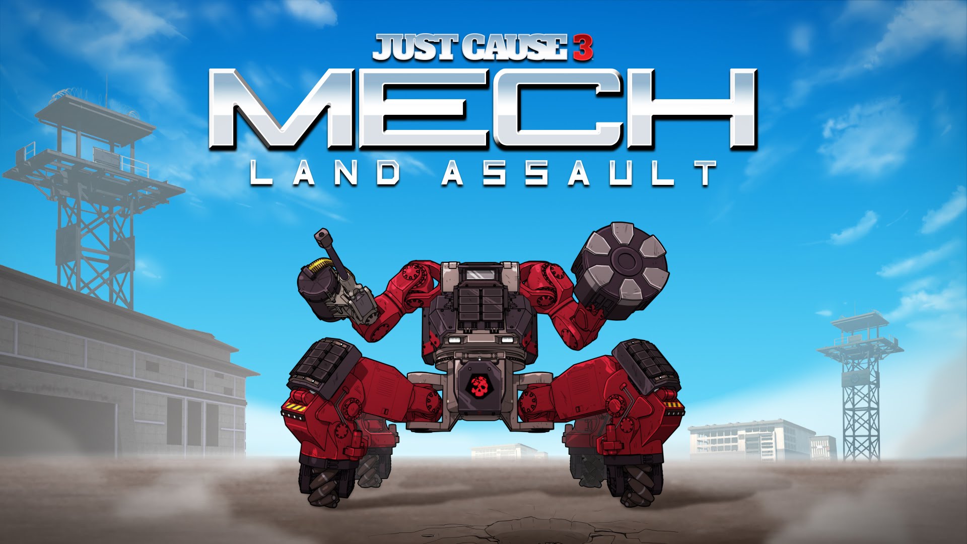 Just Cause 3 mech land assault screenshot.