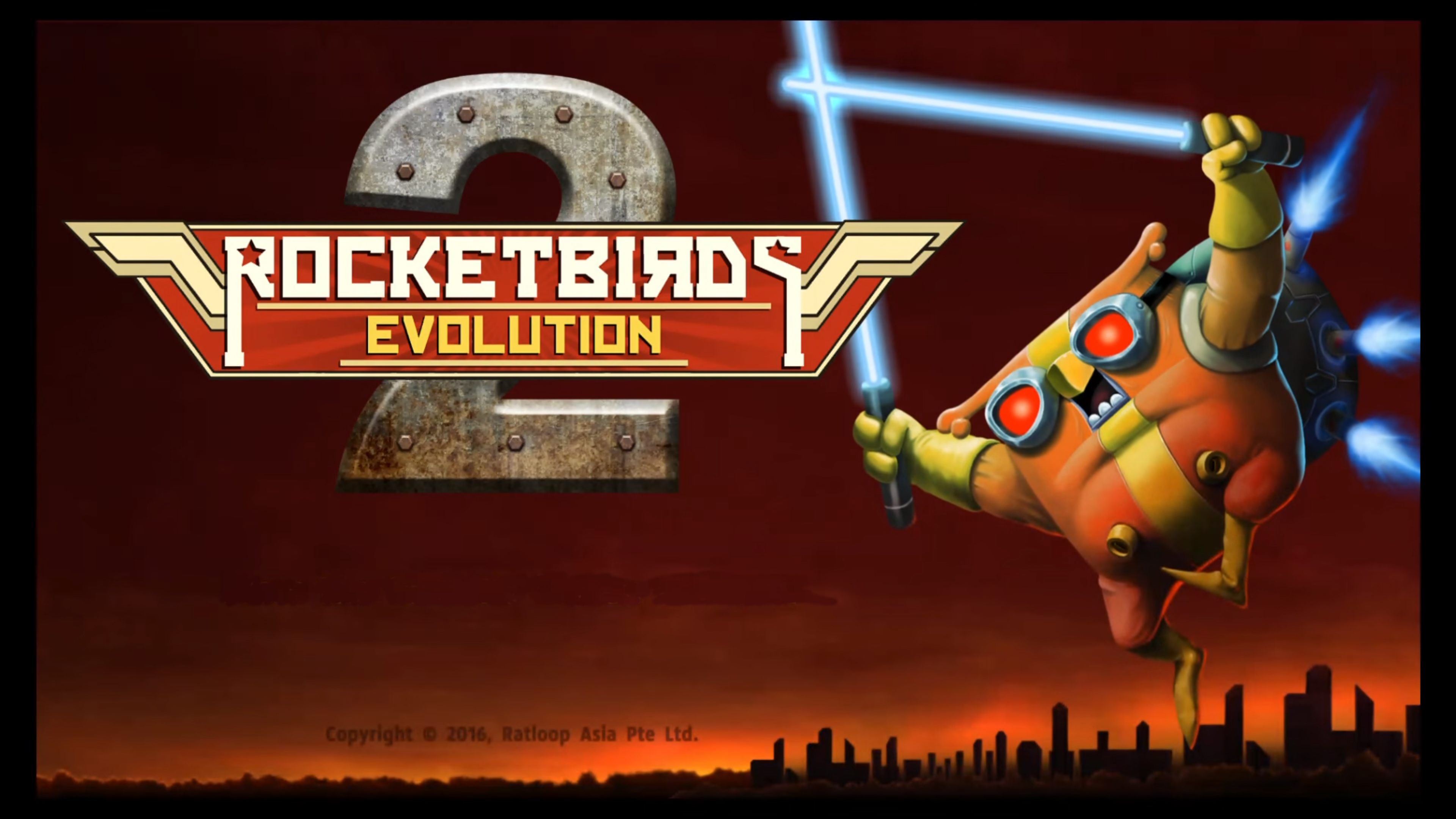 Rocketbirds 2: Evolution - Start screen