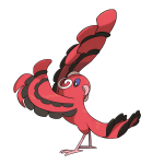 A red bird Pokémon.