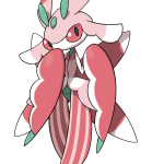 A pink and green Pokémon.