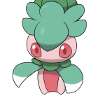 A small green Pokémon wearing a hat and scarf.