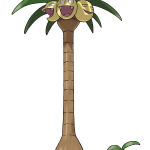A Pokémon with a palm tree.
