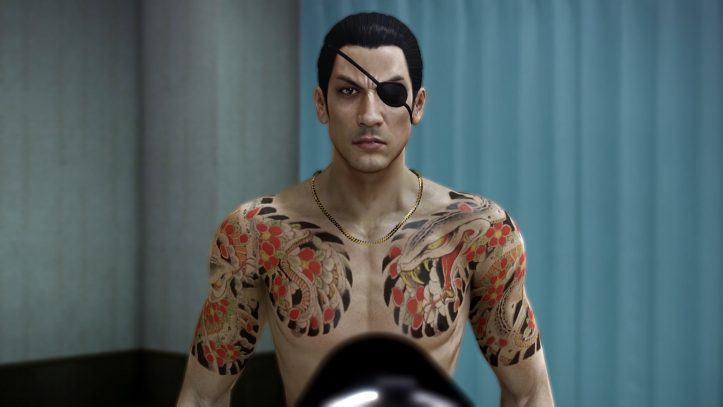 Yakuza 0 - Majima at gunpoint