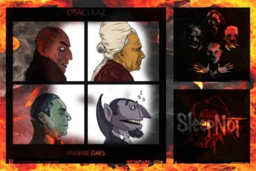 Ript Apparel showcases a series of fiery pictures featuring a man and a woman.