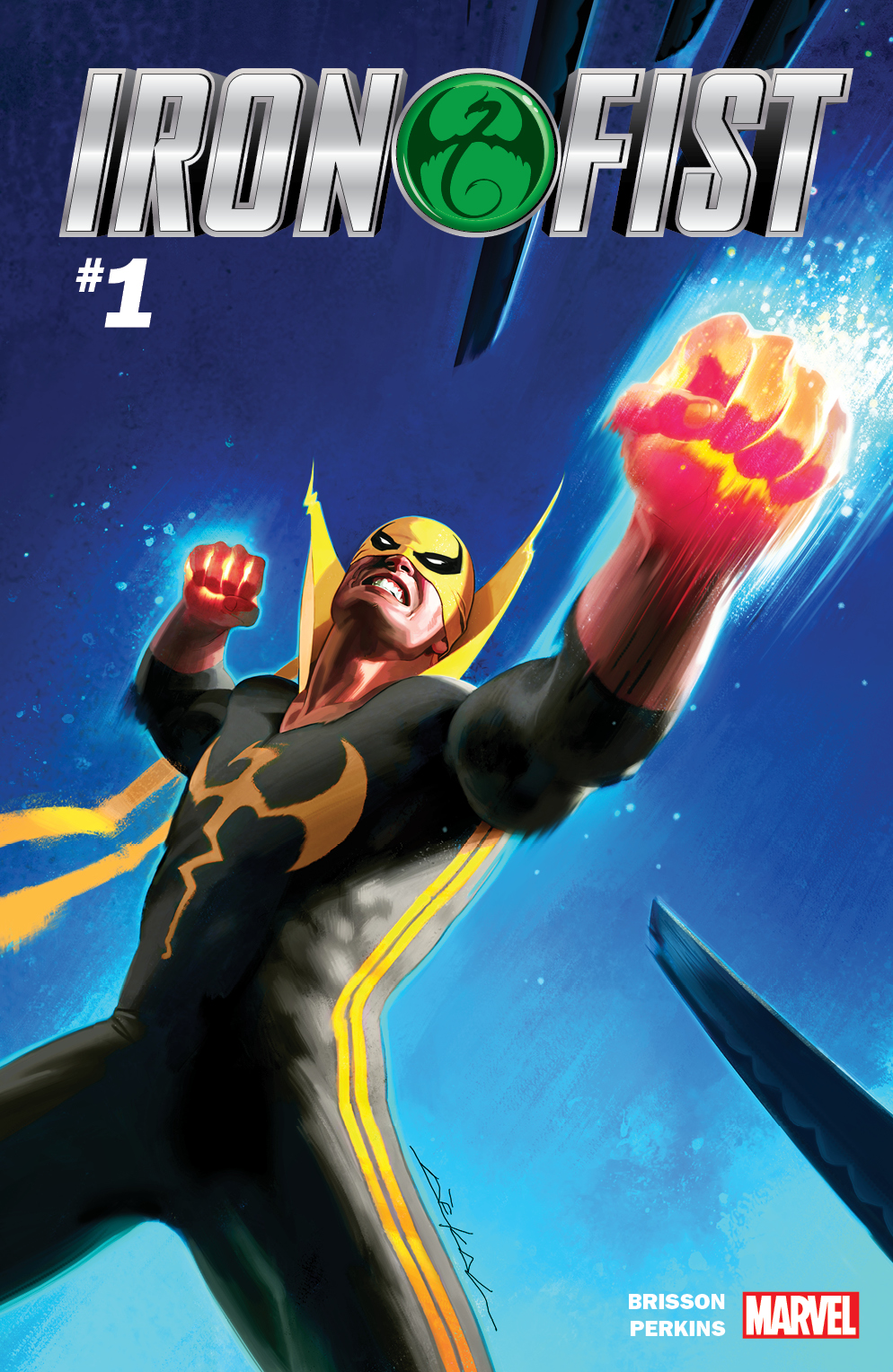 The cover featuring Iron Fist 1.