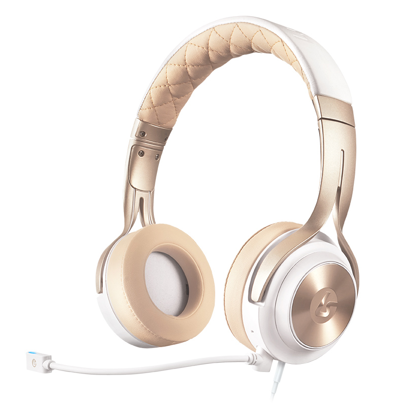 LucidSound gaming headset - gold.