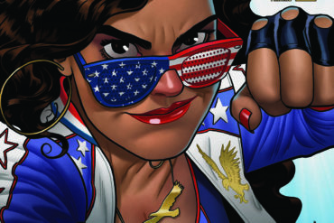 The cover of America comics 7 depicts the superhero.