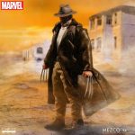 Logan action figure in a desert setting.