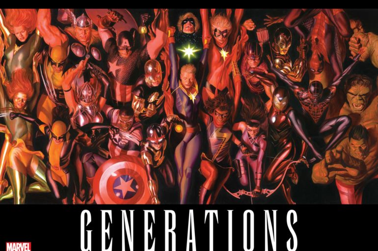 Generations of marvel comics' cover.