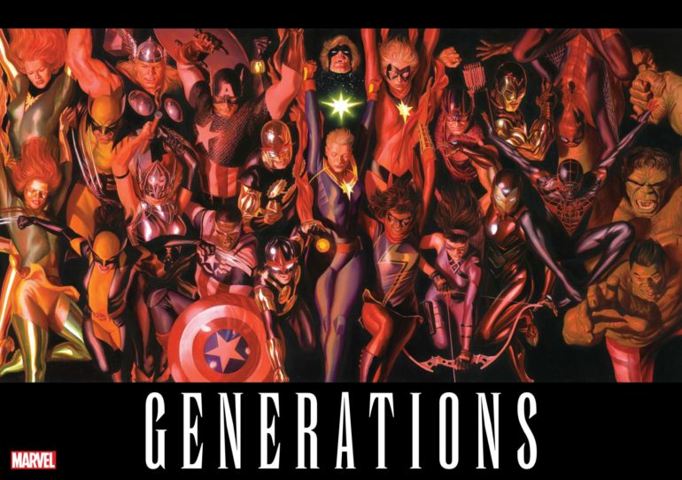 Generations of marvel comics' cover.