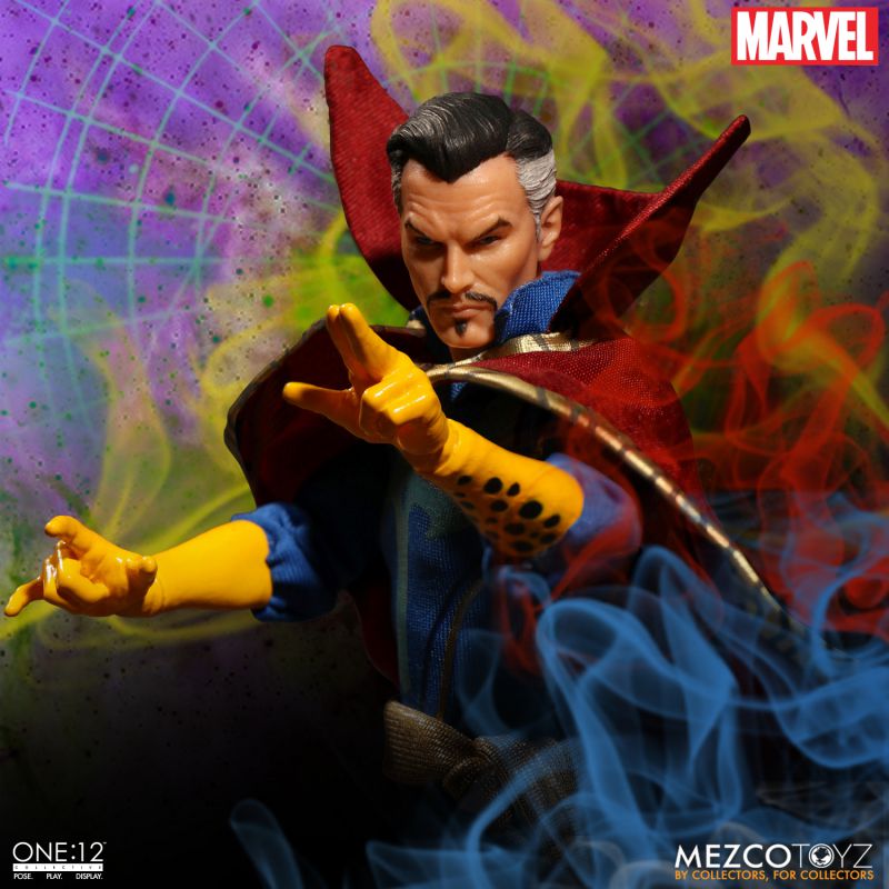 A Dr. Strange figure exhaling smoke.