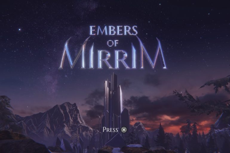 Embers of Mirrim - start screen