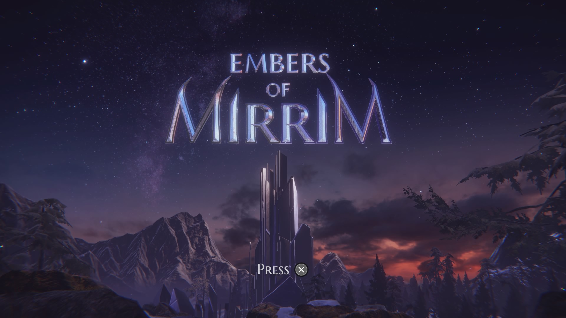 Embers of Mirrim - start screen