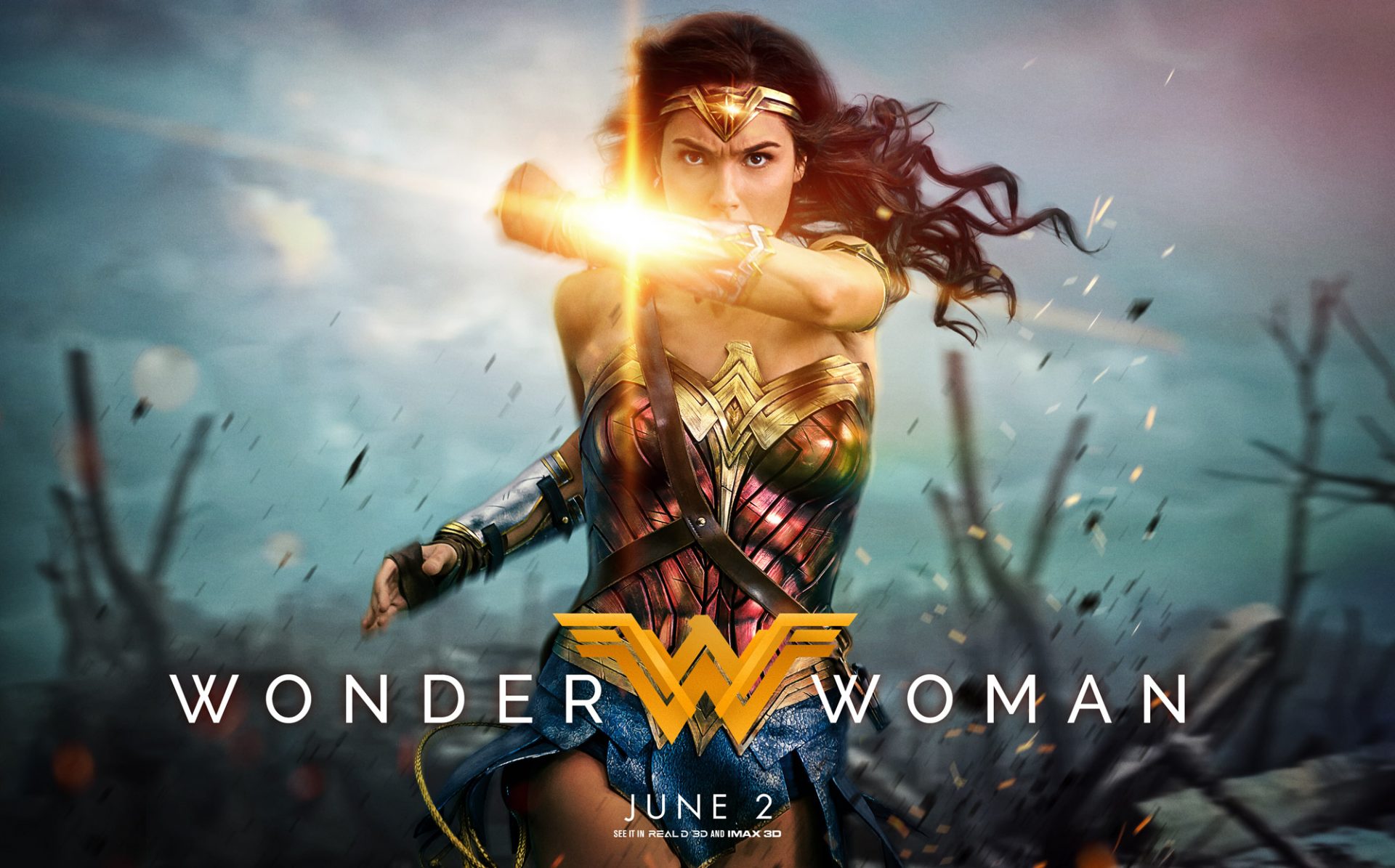 Wonder woman movie poster.