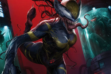 Venom in a Venomverse futuristic setting.