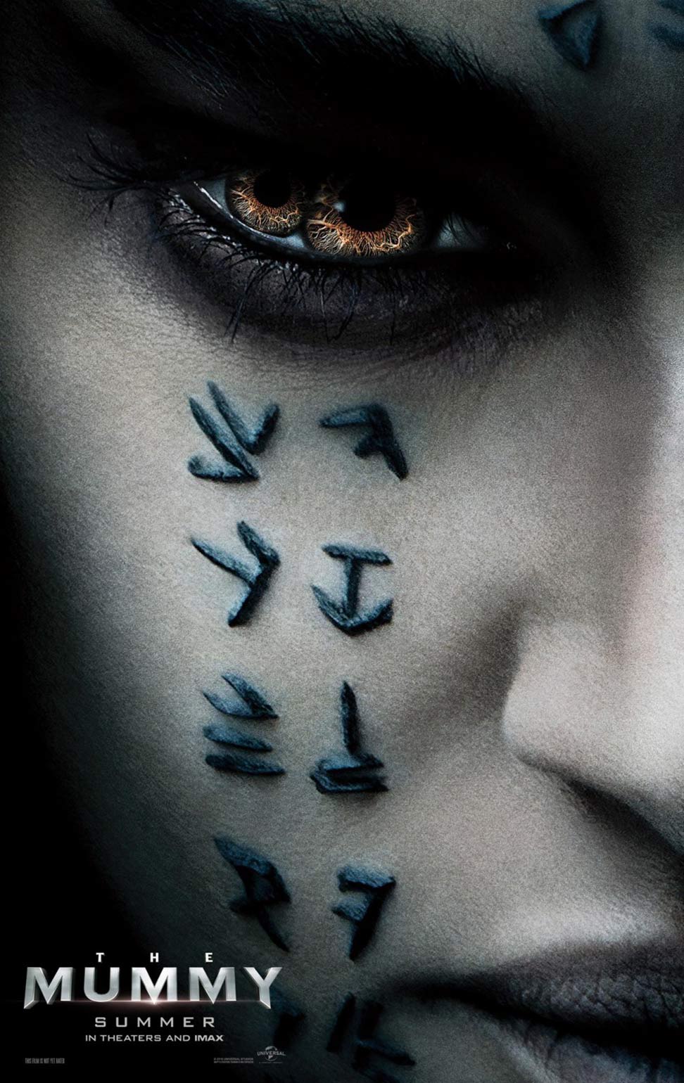 The mummy movie poster with a woman's face.
