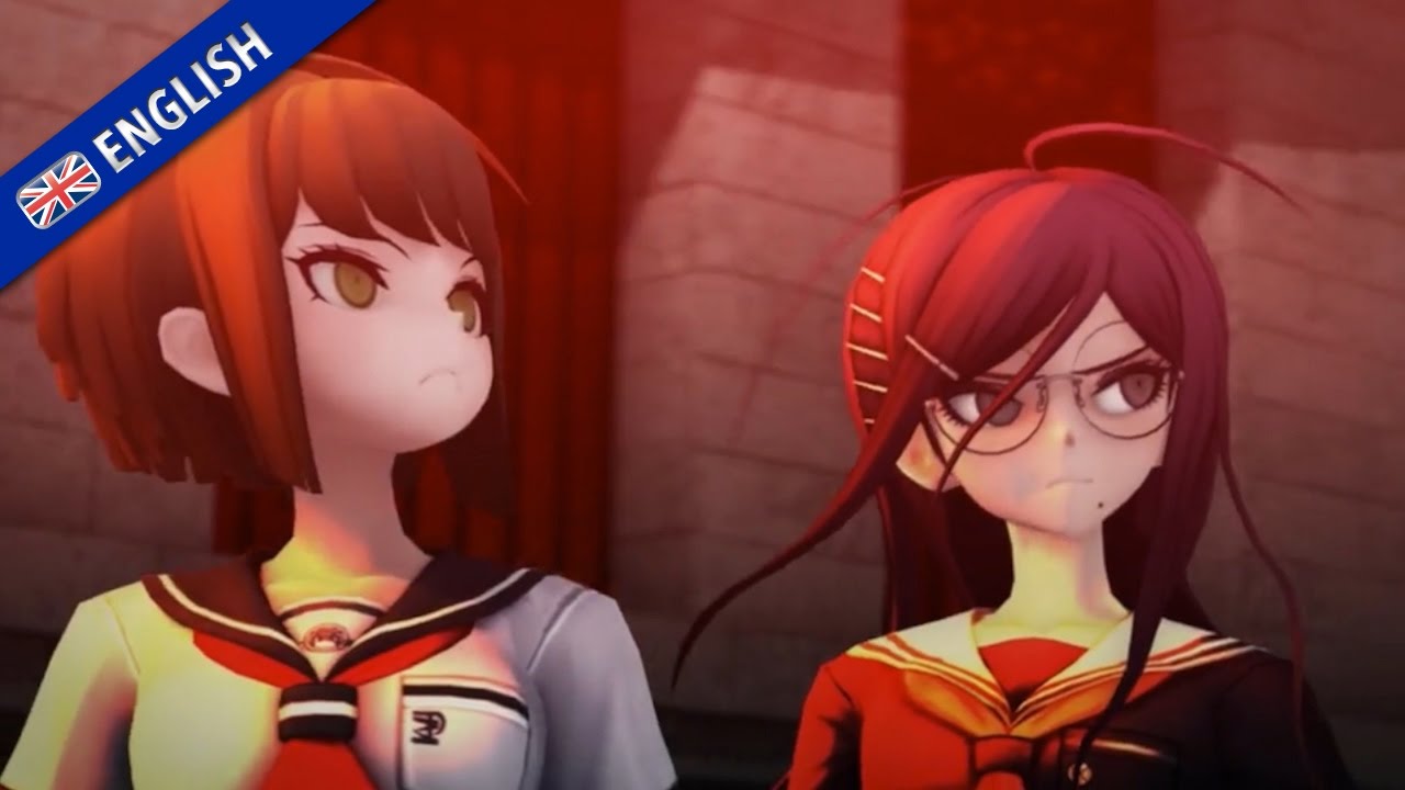 Two anime girls from Danganronpa Another Episode: Ultra Despair Girls standing next to each other.