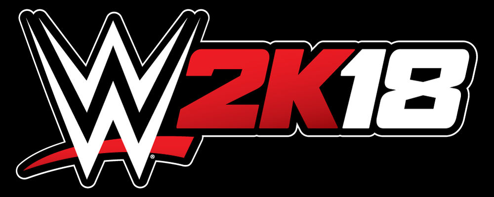 WWE 2K18 logo on a dark background.