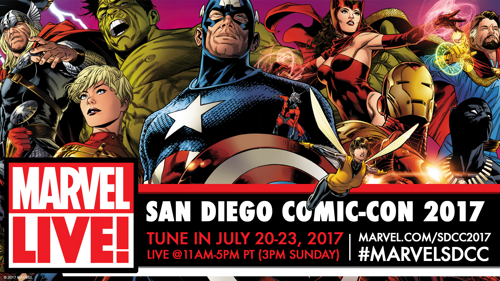 Marvel live at San Diego Comic Con 2017.