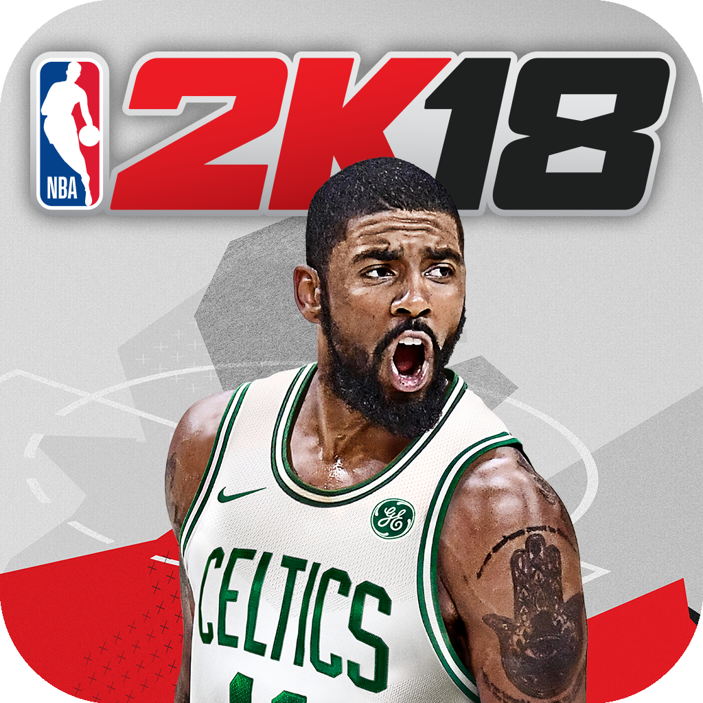 The NBA 2K18 logo featuring a basketball player.