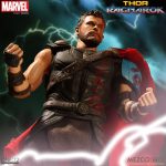 A Thor action figure with lightning and lightning bolts can be described as a stunning collectible showcasing the mighty power of Thor. The figure captivates with its intricate details, faithfully representing the iconic superhero.