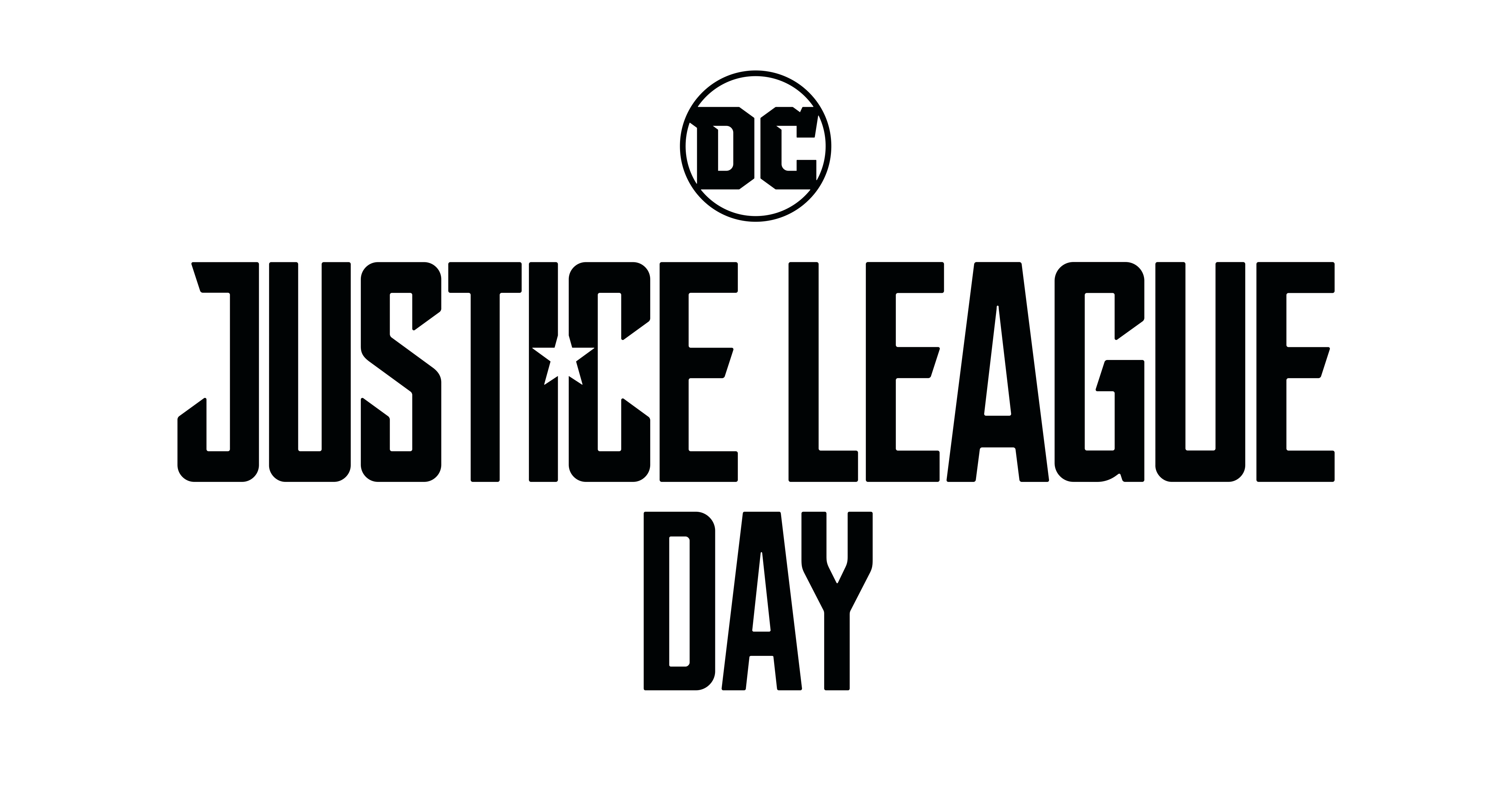 Justice League logo on a white background.