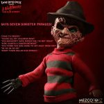 A Freddy Krueger doll is shown, terrifyingly accurate in its representation of the infamous horror character.