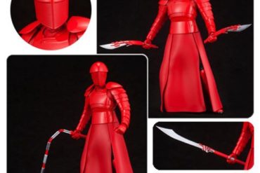 A Star Wars: The Last Jedi action figure of a Praetorian Guard wielding a sword.