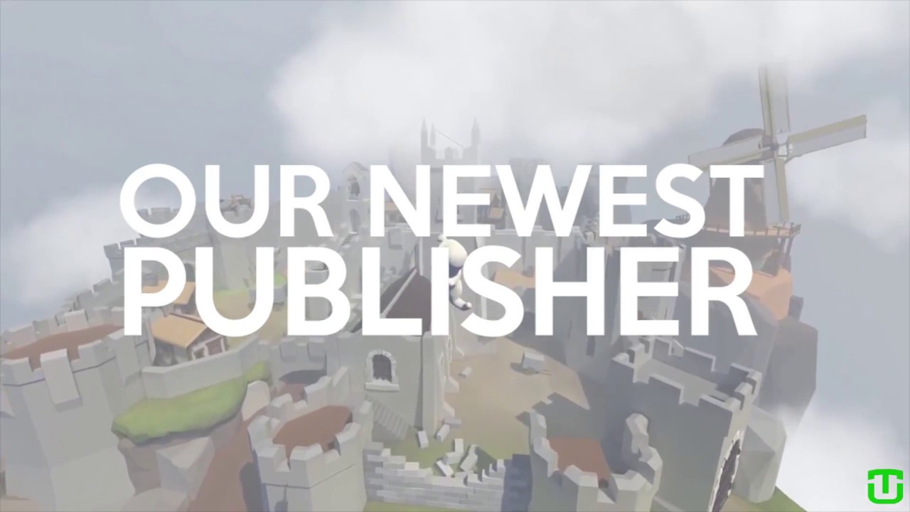 An image of a castle with the words 'our new publisher', showcasing our partnership with Curve Digital.