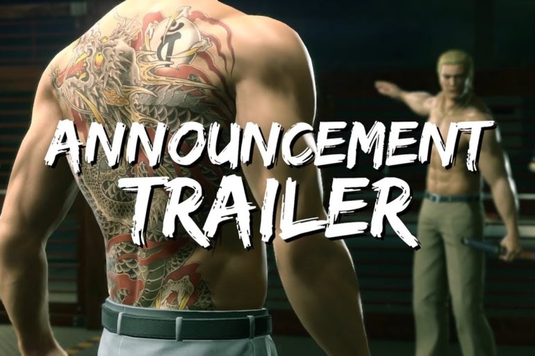 A man with a tattoo on his back featuring the announcement trailer of Yakuza Kiwami 2, coming this year.