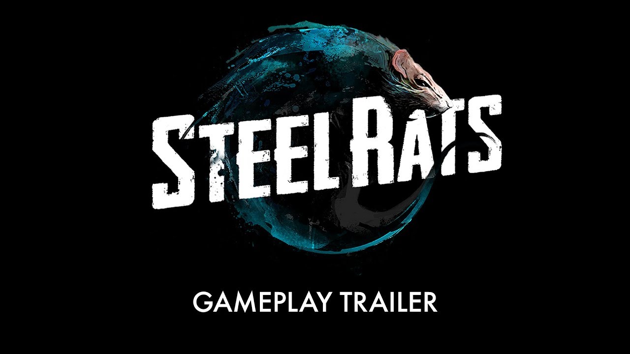 The Steel Rats reveal trailer showcases the logo on a black background, giving a glimpse of the thrilling gameplay.