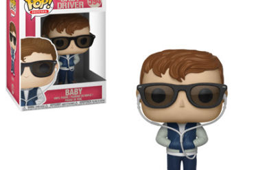 A Funko Pop! vinyl figure of Baby Driver, a man in sunglasses.