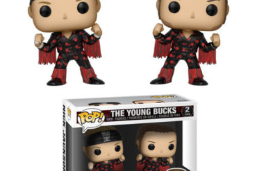 The debut collection of Funko Pop vinyl figures inspired by Bullet Club, featuring young rocks.