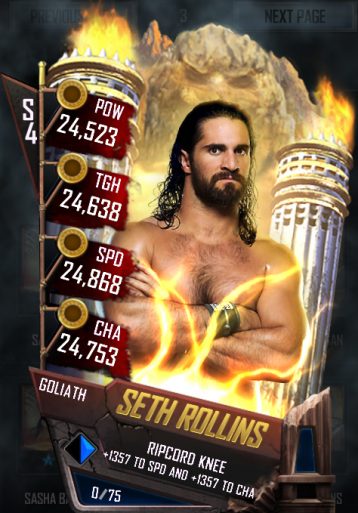 Seth Rollins - WWE SuperCard screenshot.