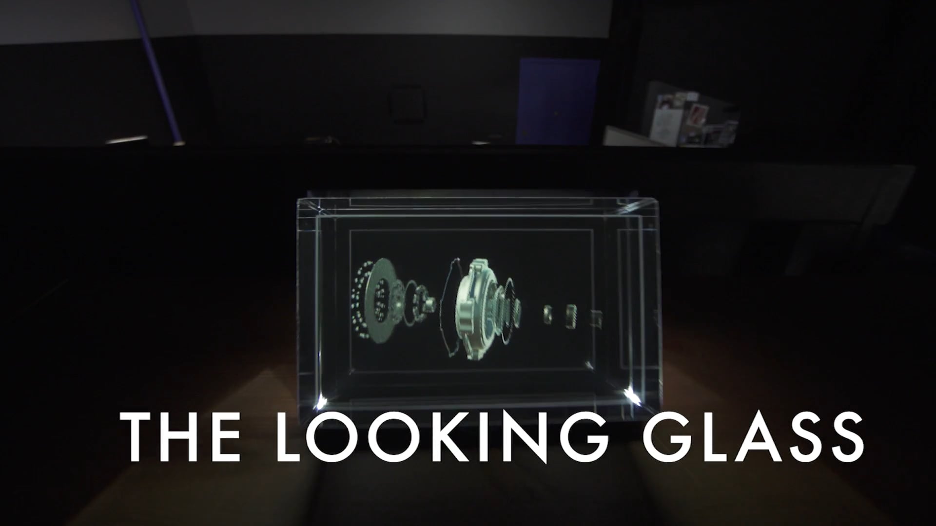 The Looking Glass is showcased in a dark room at Play NYC 2018.