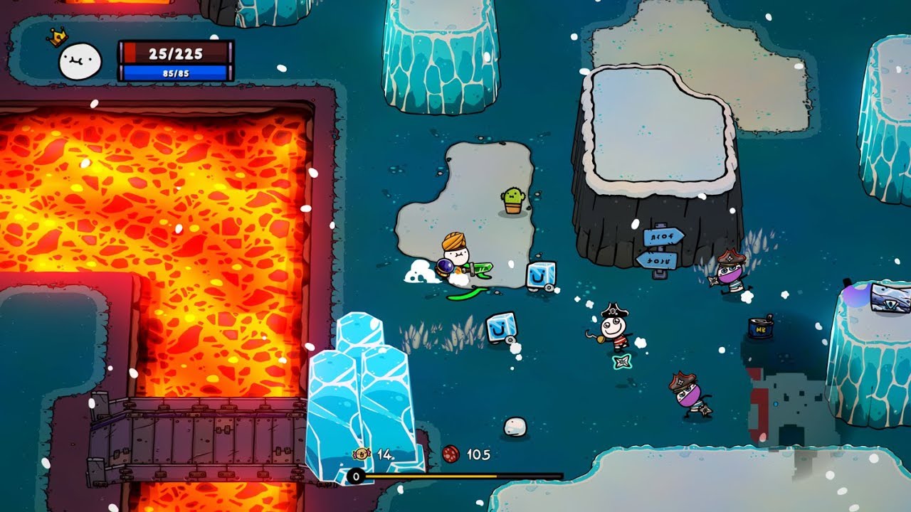 An Announcement screenshot of the game, Super Cane Magic Zero, featuring a group of people and a fire.