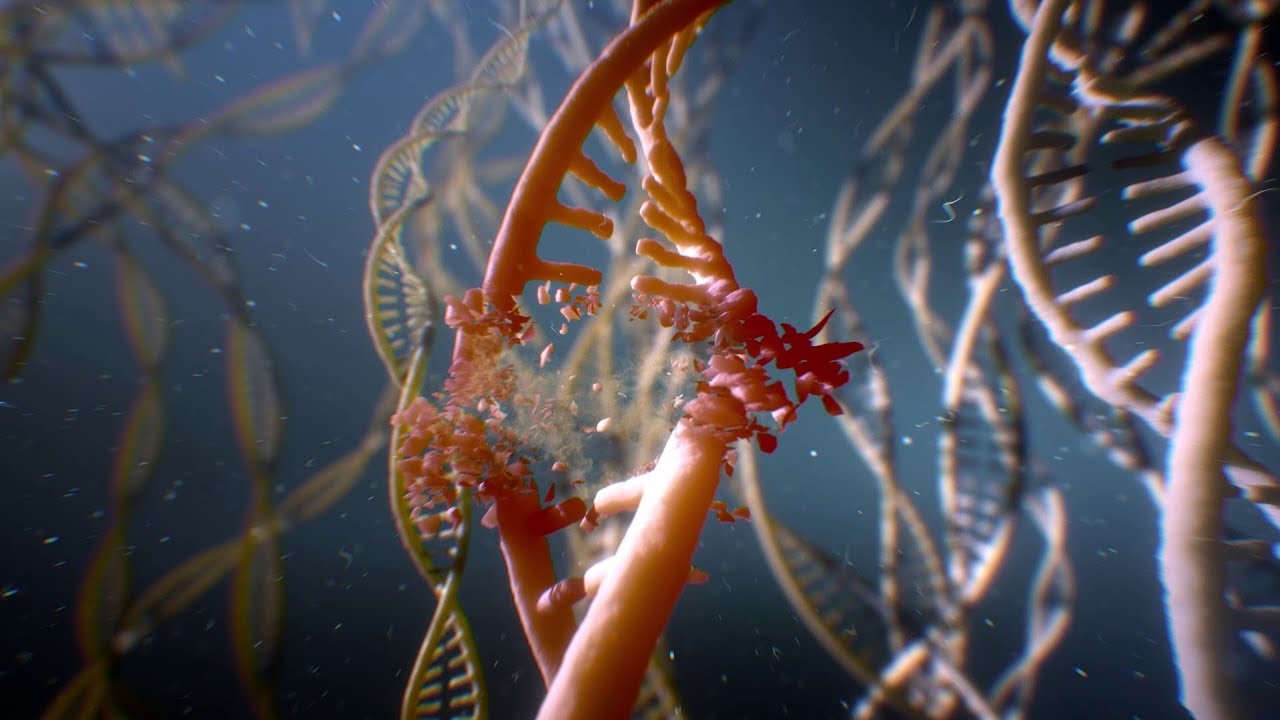 A close up of a mutant dna strand.