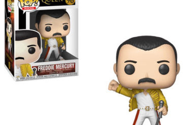 A Funko pop vinyl figure of Freddie Mercury, from the Bohemian Rhapsody movie.